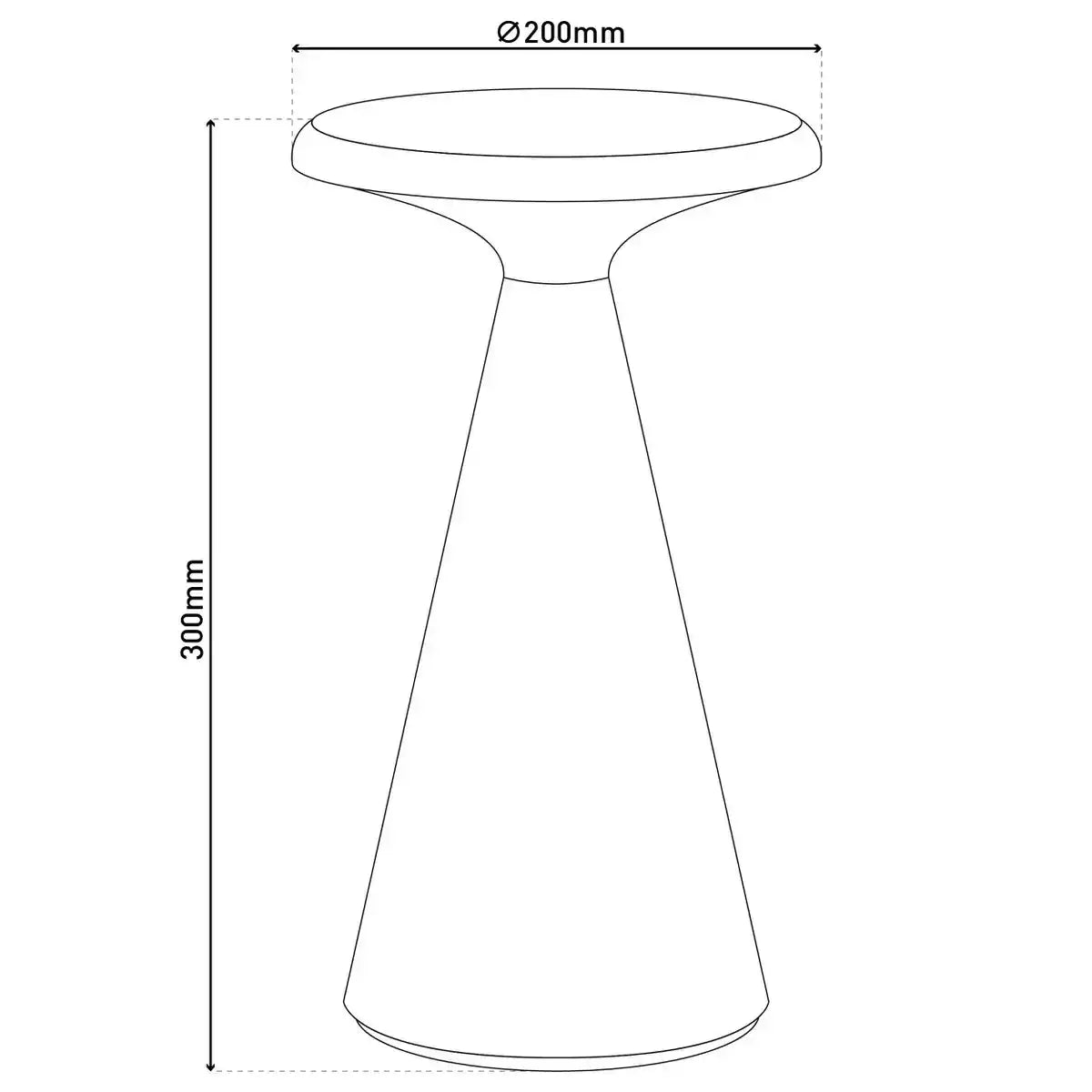Solar-Akku-Tischleuchte "Palu" für Außen und Innen, aus Kunststoff in Weiß , 20 cm hoch