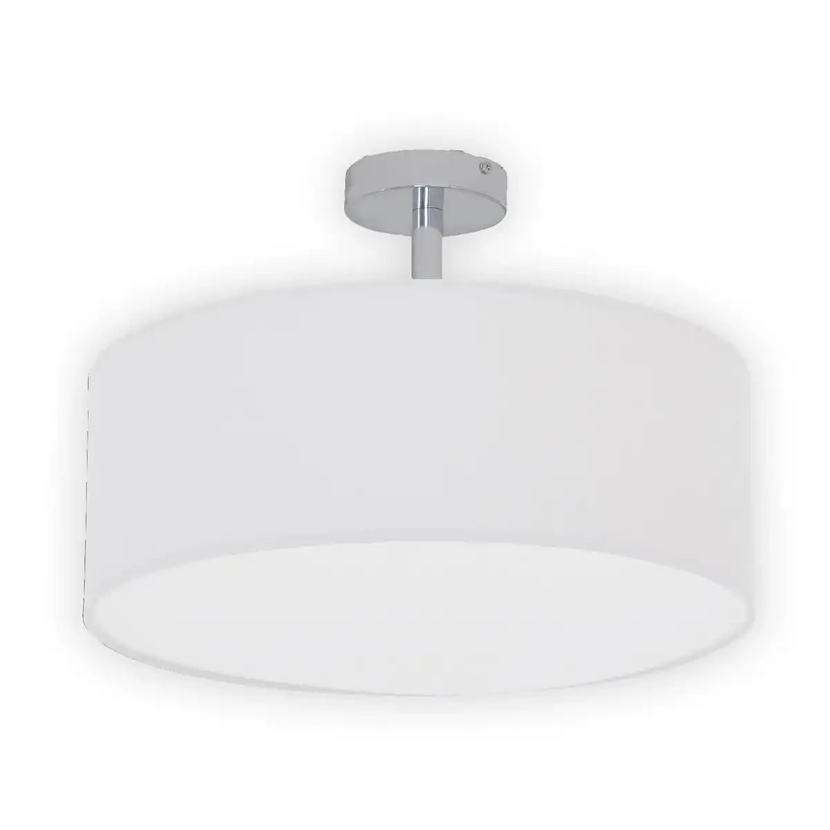 Textildeckenleuchte "NEW YORK", klassische Deckenlampe mit Textilschirm in Weiß, E27-Fassung, 40 cm Durchmesser, geeignet für den gesamten Wohnbereich