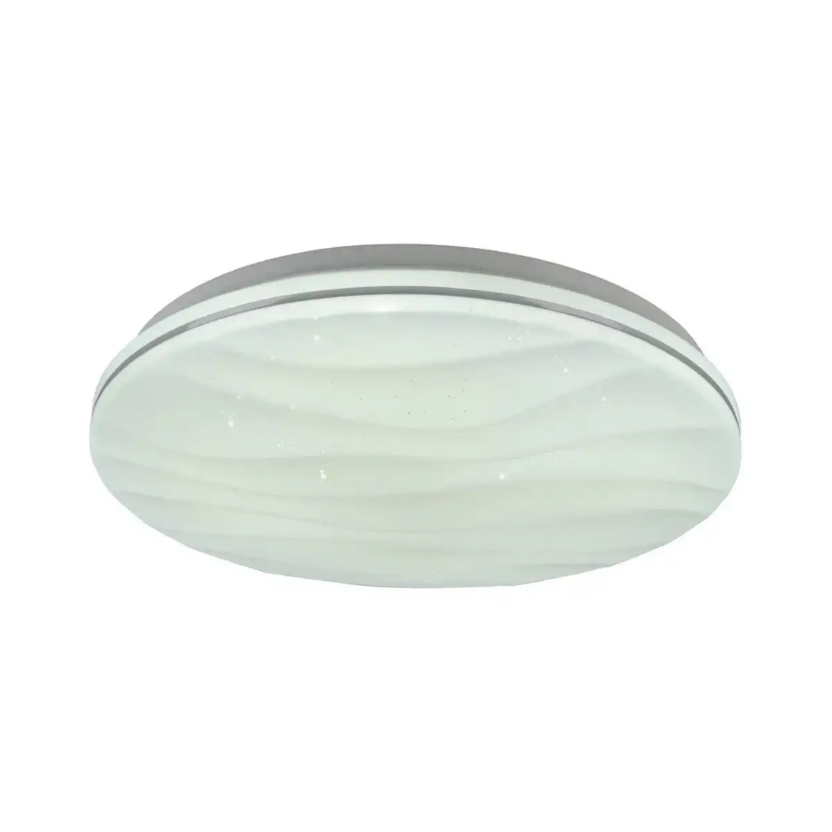 Smart Home LED Deckenlampe "AUSTIN" mit Kristalleffekt, viele Funktionen, aus Metall und Kunststoff, weiß, mit integrierten LEDs, Beleuchtung für Wohnräume oder Büro
