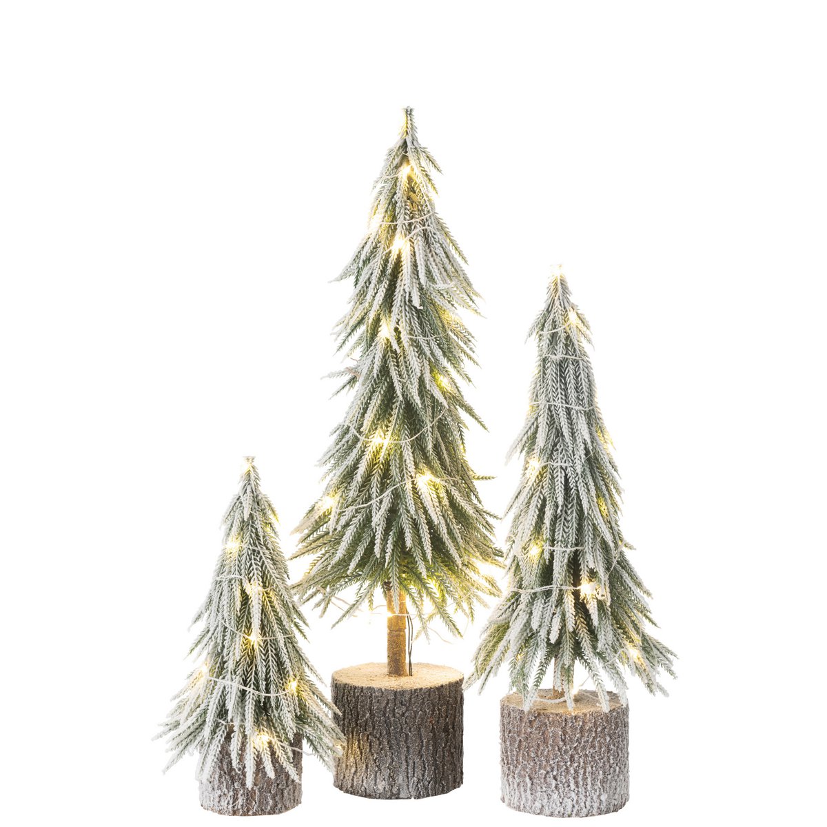 J-Line Weihnachtsbaum A+Led Kunststoff Schneegrün Groß