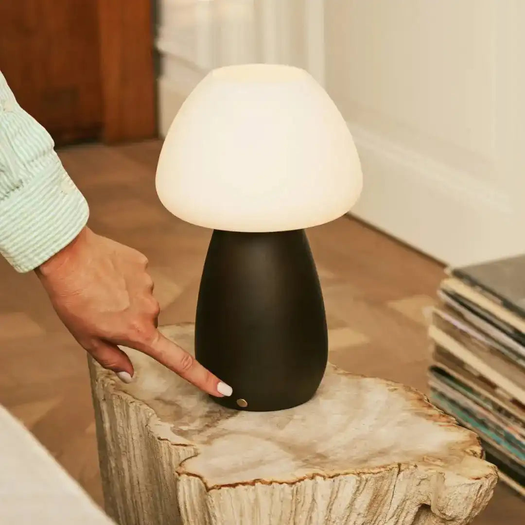 Bären Sie dunkelbraune stilvolle wiederaufladbare Lampe-schnurlos, dimmbar, umweltfreundliches Design