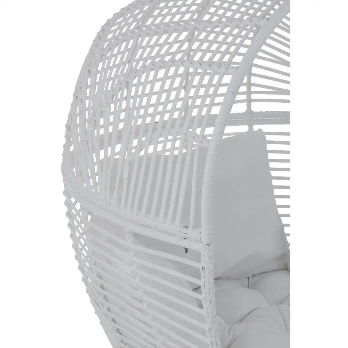 J-Line Loungesessel Oval – Stahl – Weiß