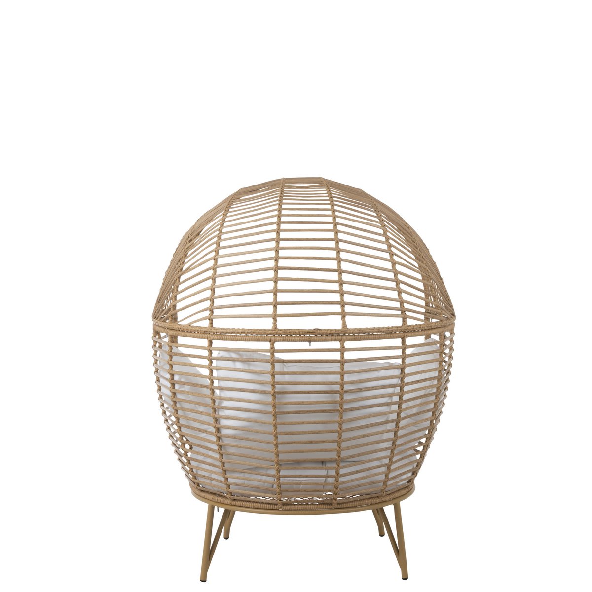 J-Line Loungesessel Oval – Stahl – Natur