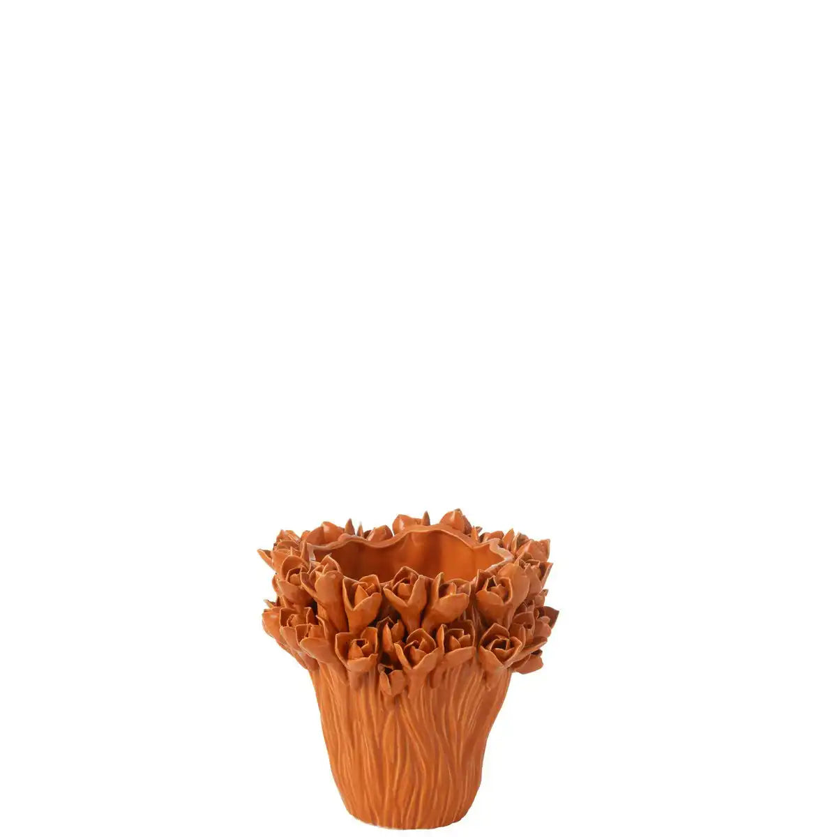 J -Line Vase Ambrosia - Keramik - Orange - klein - Ø 20,5 cm