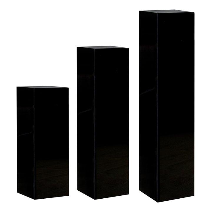 Säule"Solid"schwarz glänzend H.120cm