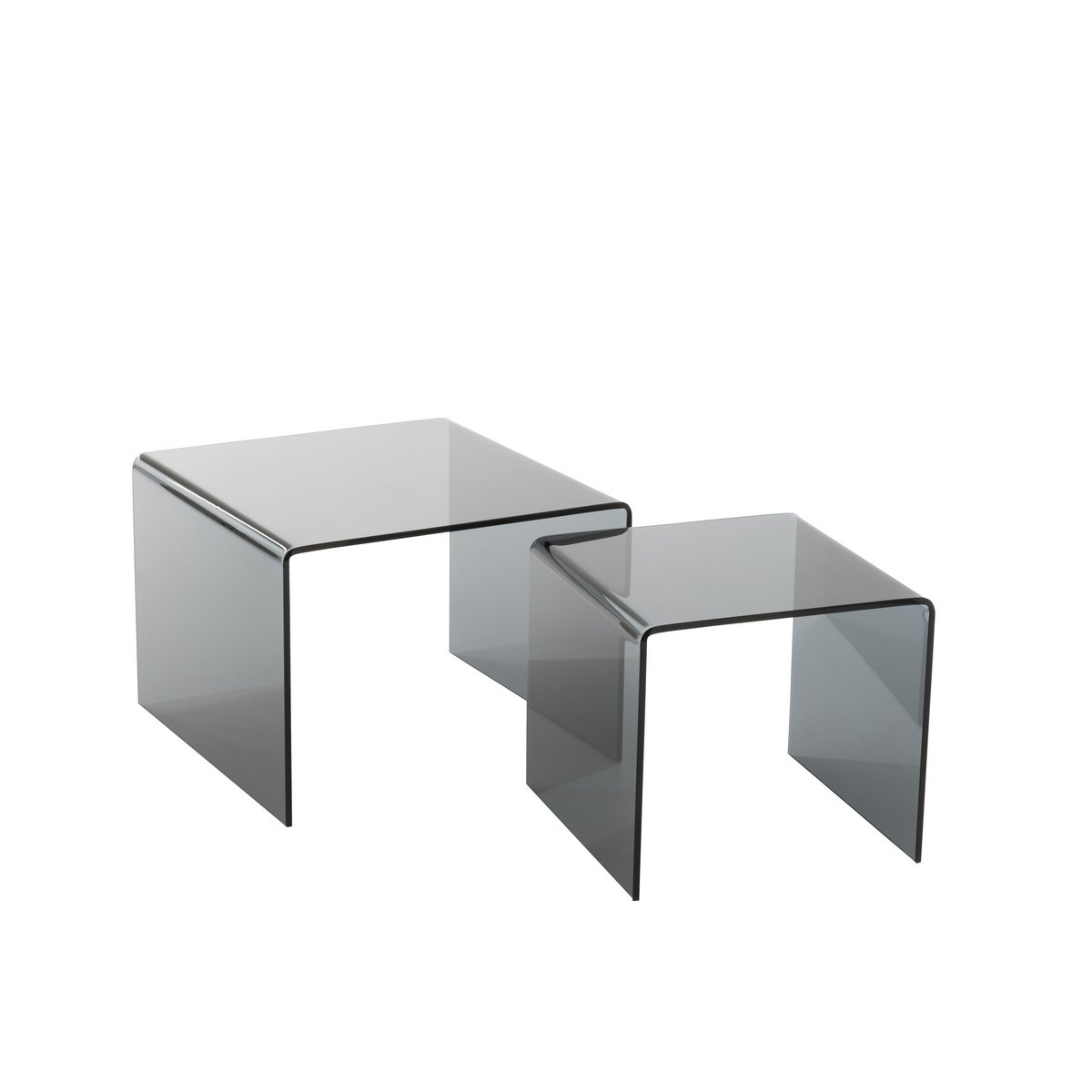 J-Line Beistelltisch – Glas – Schwarz