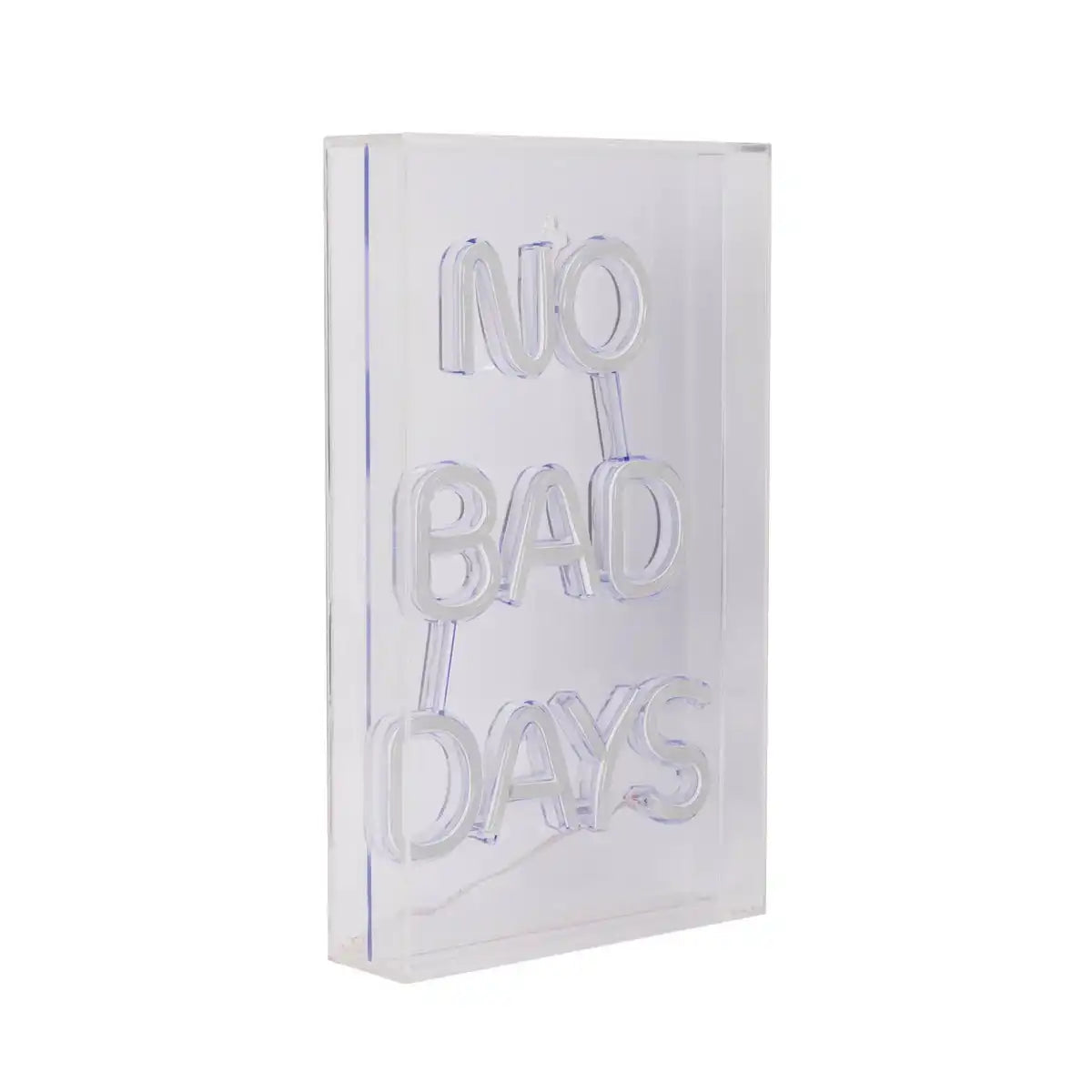 LED Schriftleuchte "NO BAD DAYS" Deko für Innen 30 x 18 cm, in blau und magenta-rot