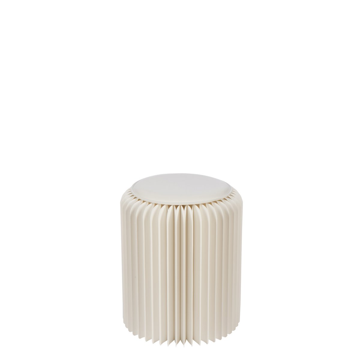 J-Line Pouf Fold Papier gebrochen weiß gebrochen