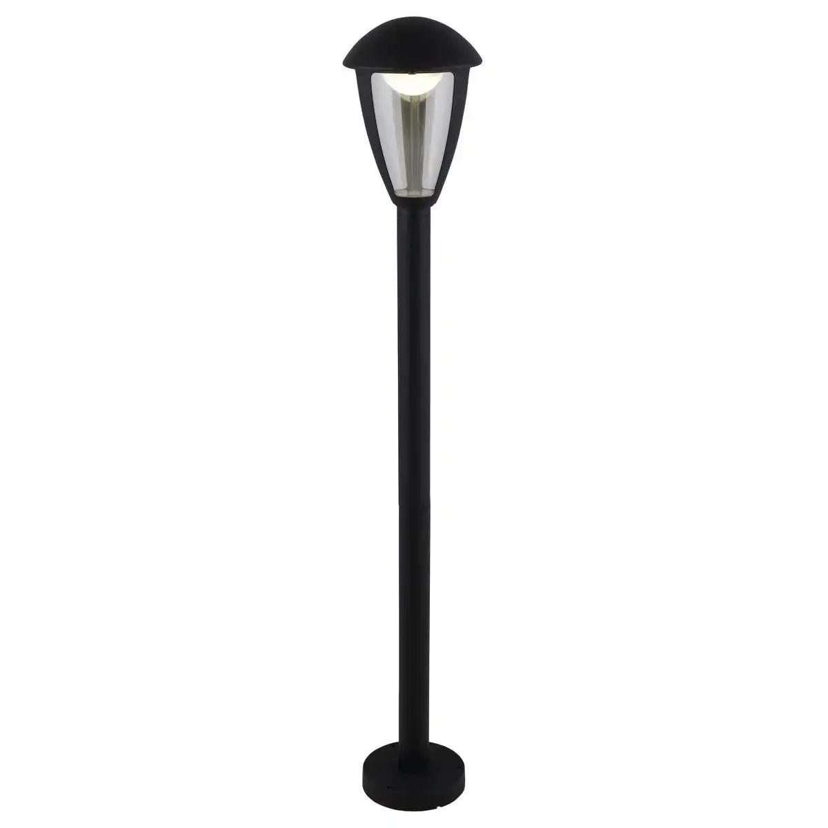 LED-Außensockelleuchte "CLINT" , aus Metall und Kunststoff in Schwarz, mit integrierter LED, Wegeleuchten