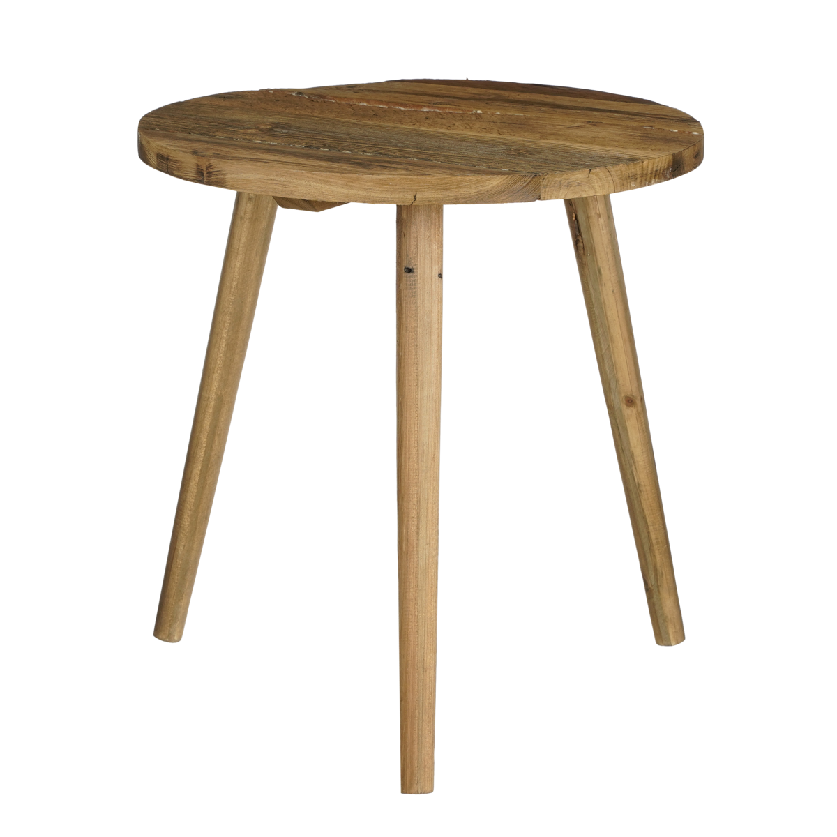 Bold Beistelltisch – H43 x Ø40 cm – Recyceltes Holz – Braun