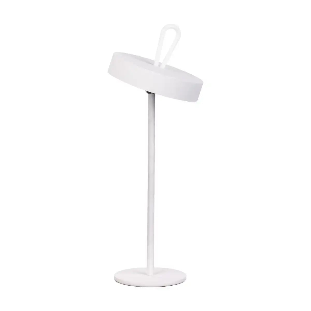 LED-Akku-Tischleuchte magnetisch "ELLA" für Außen und Innen, aus Metall und Kunststoff in Weiß , 35 cm hoch