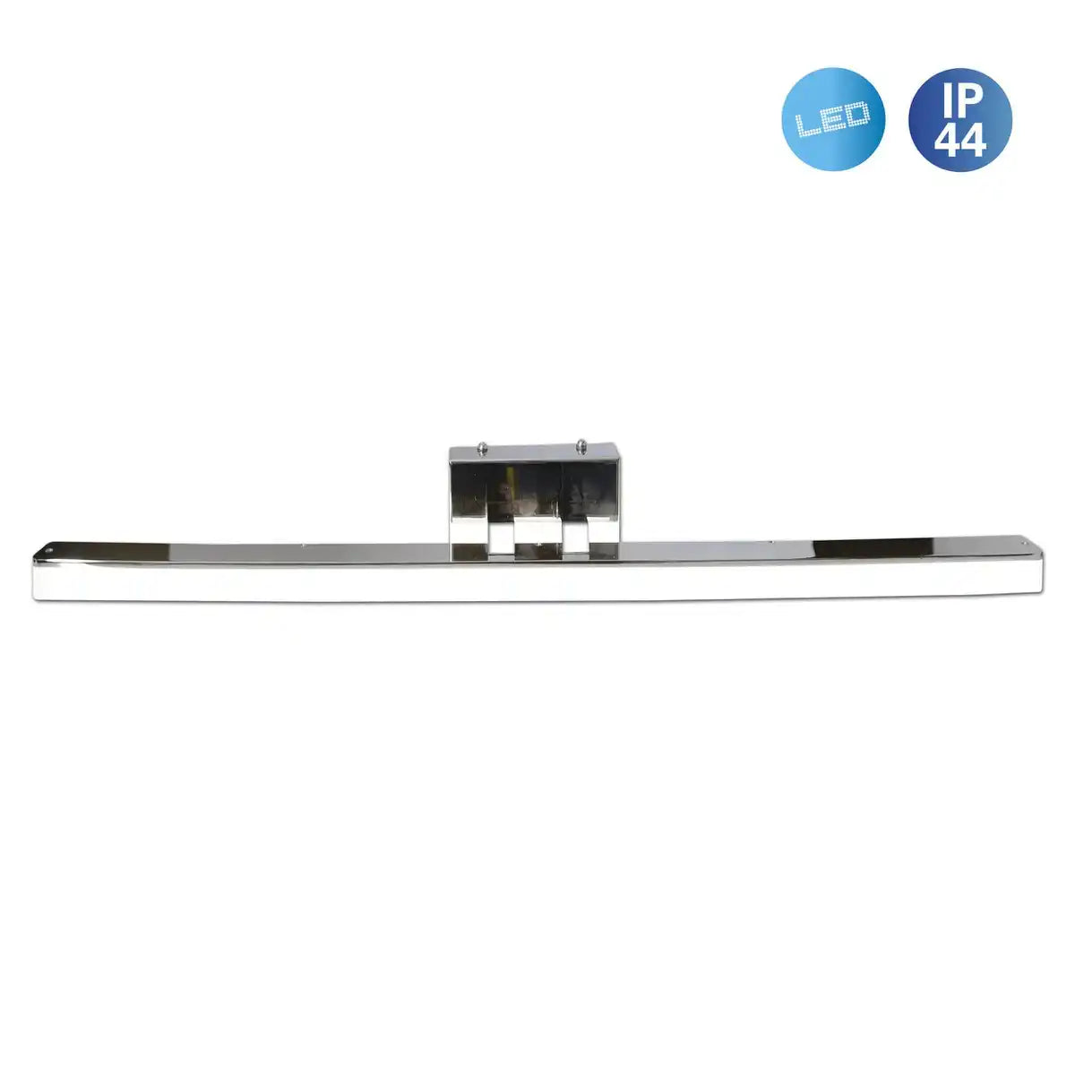 LED Spiegelleuchte "VARETA" Metall und Kunststoff in Chrom mit fest verbauten LEDs