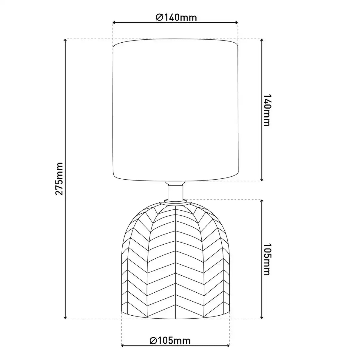 Keramik-Tischleuchte "FOLIO" weiß, Tischlampe aus Keramik, weiß, mit E14-Fassung, für Esszimmer, Wohnzimmer, Diele oder Büro, 27,50 cm hoch