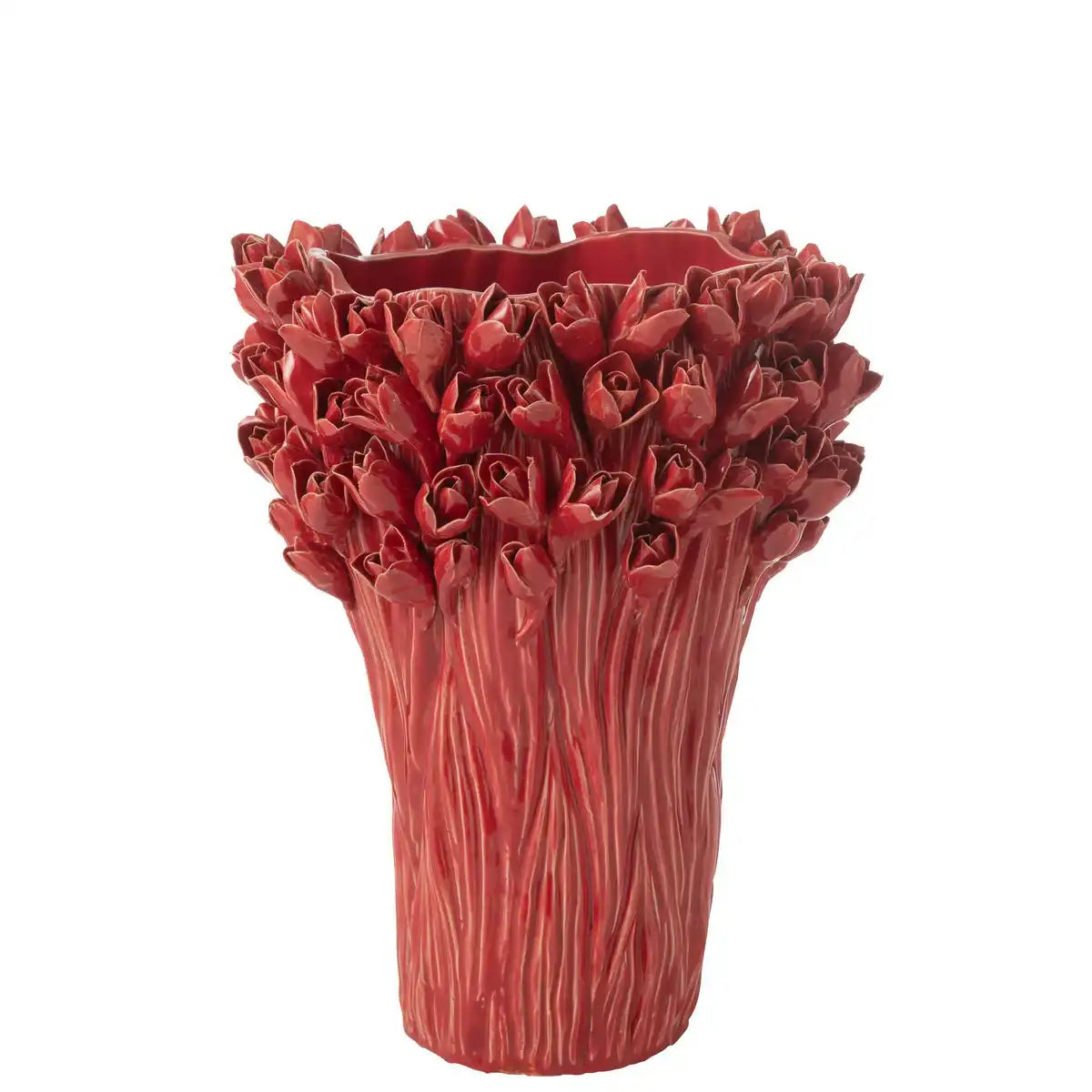 J -Line Vase Ambrosia - Keramik - Rot - groß - Ø 35 cm