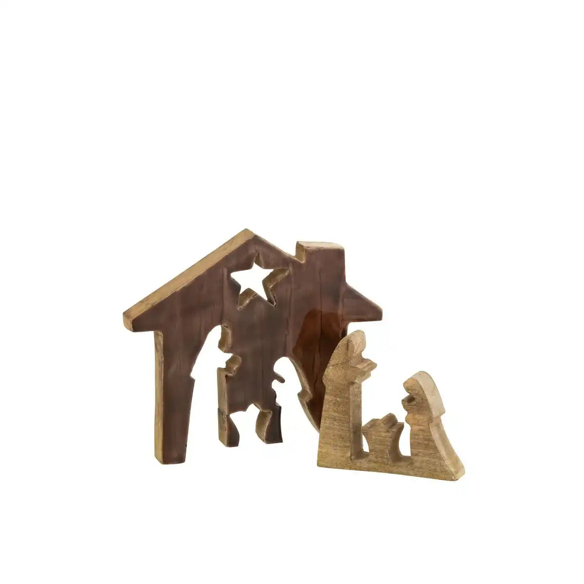 J-Line Weihnachtsdekoration - Holz - Braun/Natur - Groß