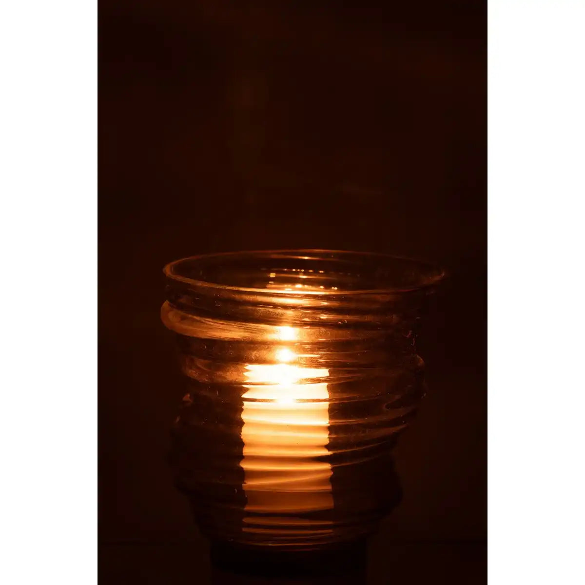 J -Line Vase Tornado - Glas - Grau - klein - Ø 16 cm