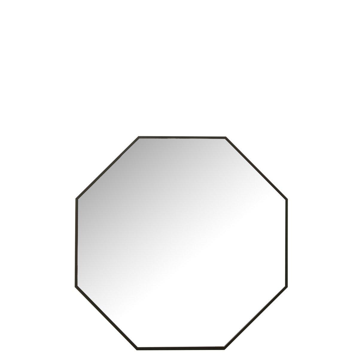 J-Line Spiegel Octagon – Glas/Metall – Schwarz