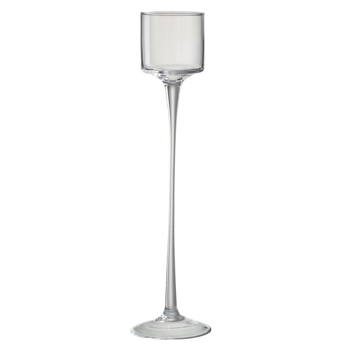 J-Line Laterne auf Sockel – Glas – transparent – groß