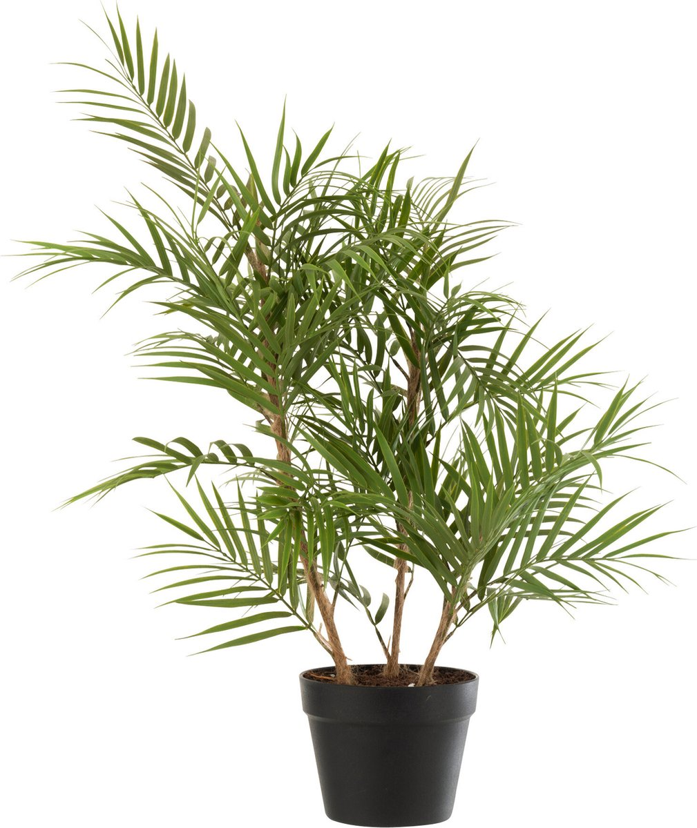 Bergpalme im Topf - Kunstpfanze - grün/schwarz - 84 cm