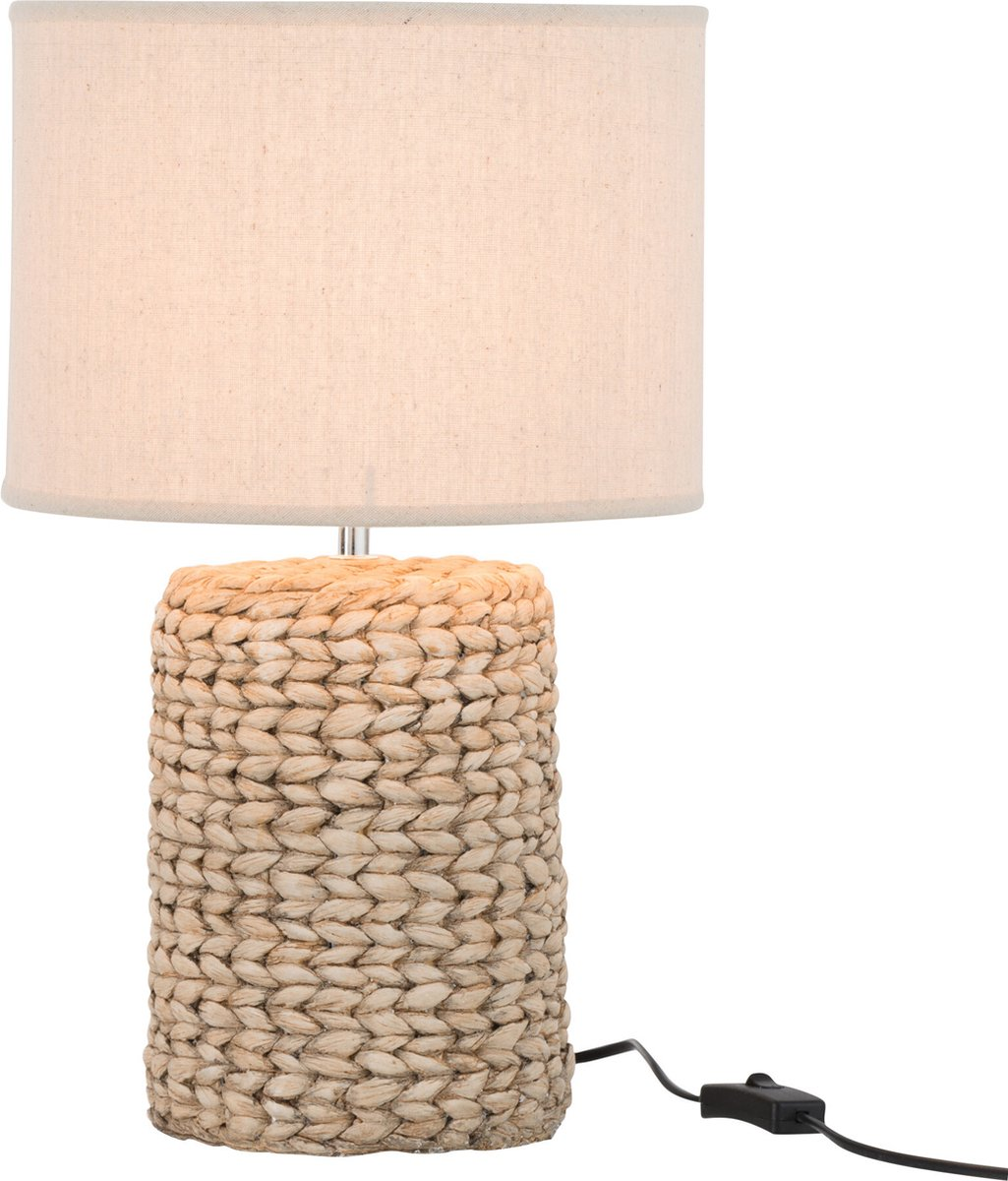 Tischlampe Thick Braid - Beton/Baumwolle - Natur - klein