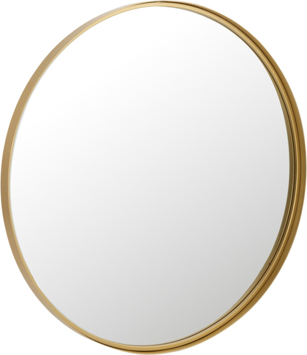 Spiegel Round High Edge - Metall/Glas - Gold 80 cm