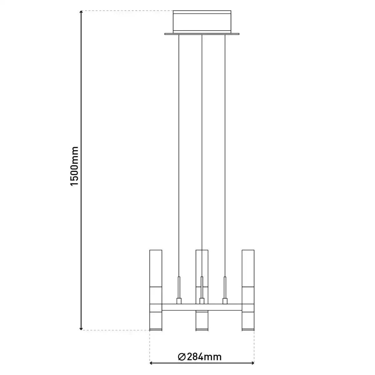 LED-Krone 3flg. d: 28,4cm Up/Down "CASTLE"