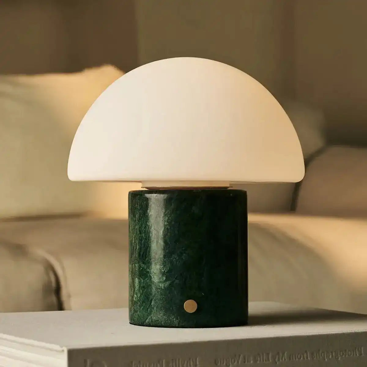 Maris Green / Verde Alpi - Klassische Marmorlampenlampe mit 3 hellen Farben und Dimmfunktion