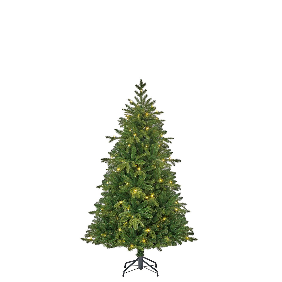 Künstlicher Weihnachtsbaum Slim mit LED-Beleuchtung – H155 x Ø102 cm – Grün