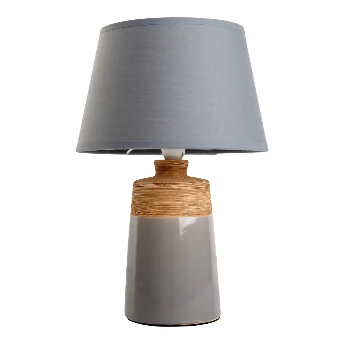 Keramik Tischleuchte "TALIA", Tischlampe aus Keramik, beige/grau, mit E14-Fassung, für Esszimmer, Wohnzimmer, Diele oder Büro, 31 cm hoch