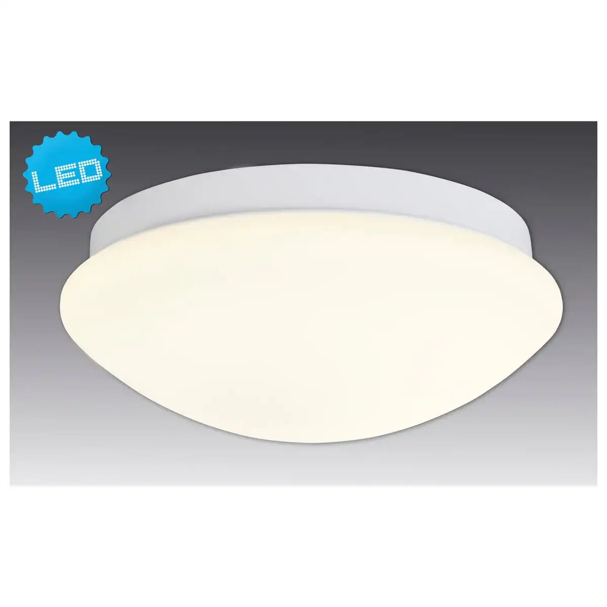 LED Deckenleuchte "GENF" aus Metall und Kunststoff in weiß, mit fest verbauten LEDs Ø ca 30 cm