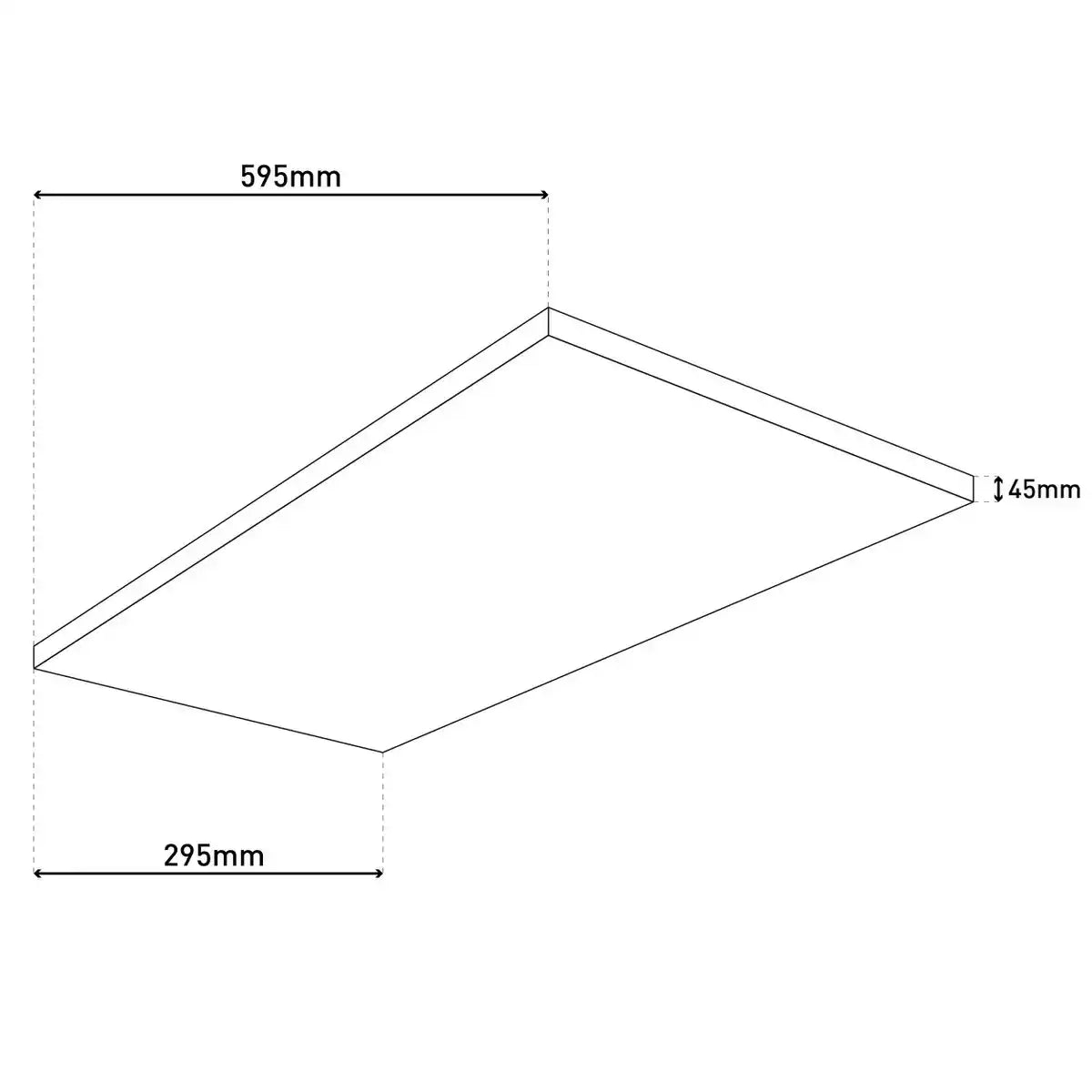LED Panel-Deckenleuchte "CARENTE" Länge 59,5 cm, rahmenlos, viele Funktionen, aus Metall und Kunststoff, weiß, integrierte LEDs