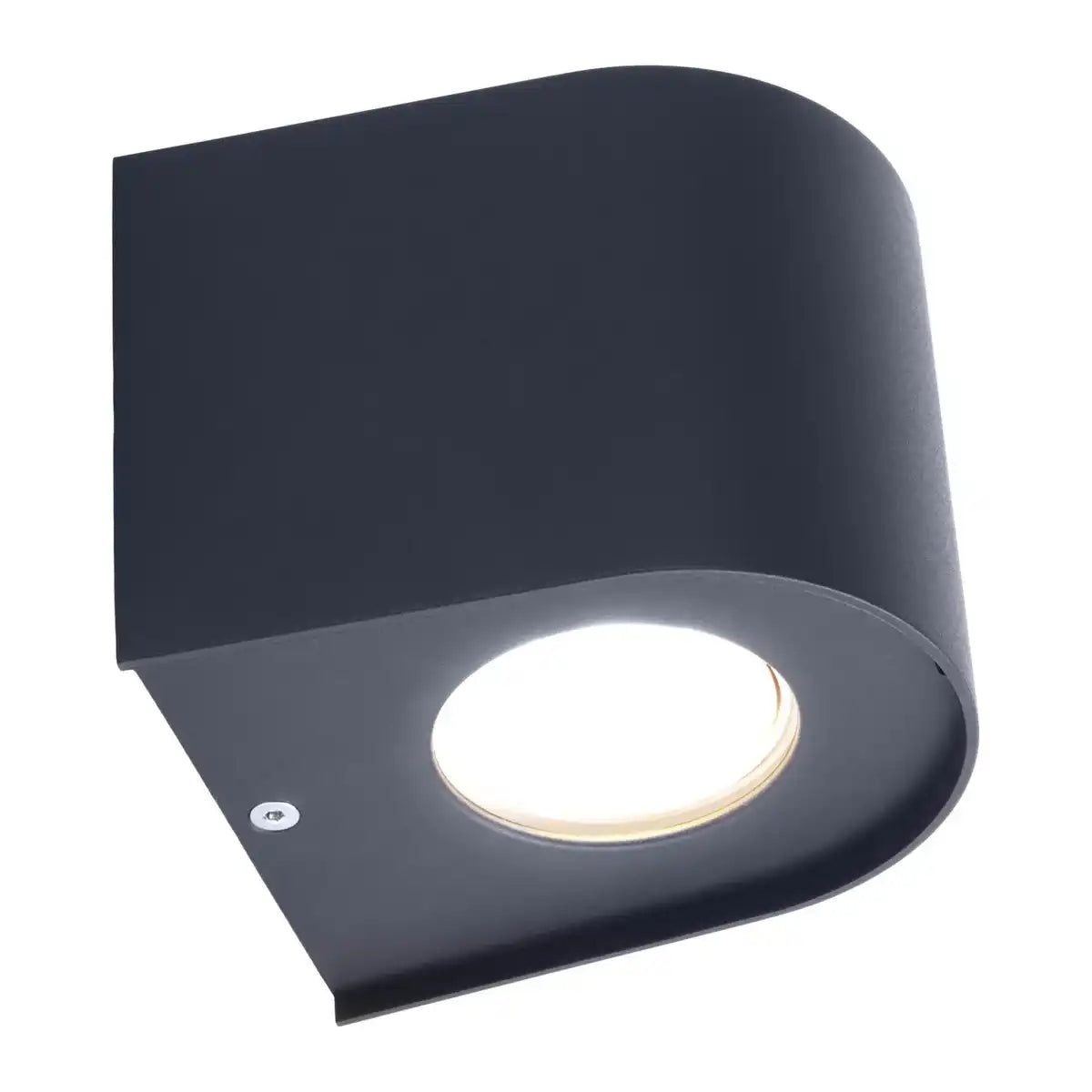 Die LED Außenwandleuchte "ALECTO" misst 10,5 x 11,7 cm und ist 10 cm hoch. Sie besteht aus einem hochwertigen Kunststoff mit einer leicht strukturierten Oberfläche, die wie lackiert wirkt. Zeitloses Schwarz macht die Leuchte universell einsetzbar.