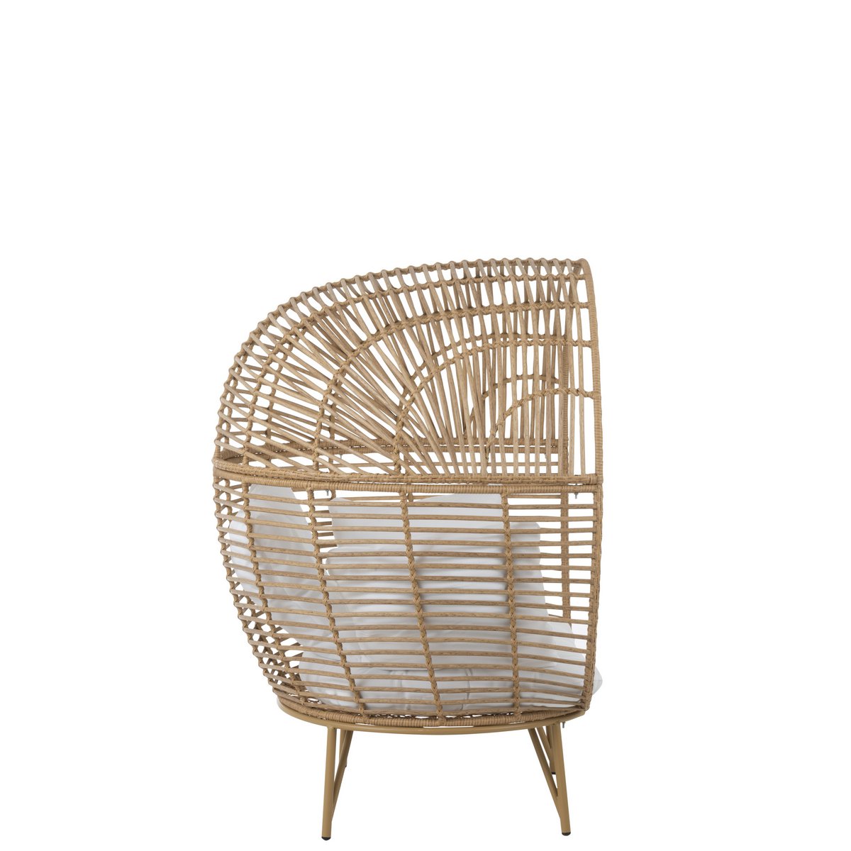 J-Line Loungesessel Oval – Stahl – Natur