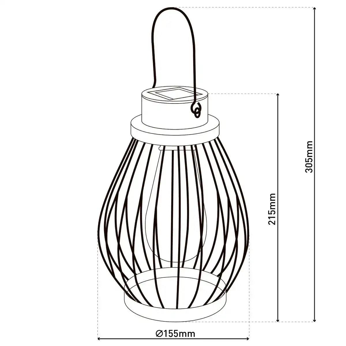 LED Deko-Solarleuchte 21,5 cm hoch, für Außen, aus Metall, Glas und Kunststoff, Silber, mit fest verbauter