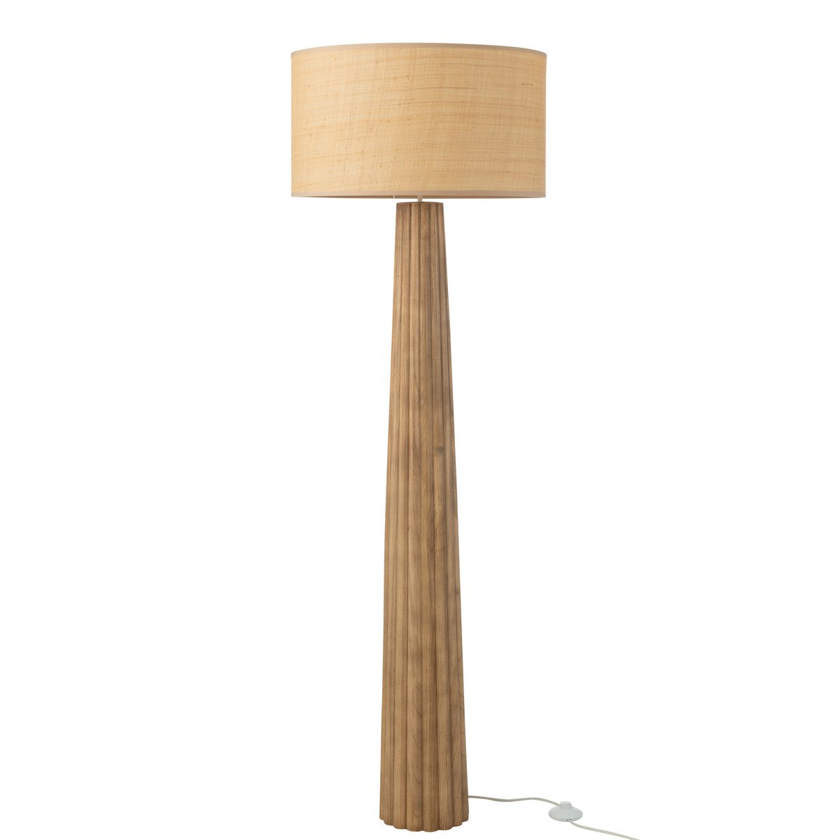 J-Line Stehleuchte Regenschirm Ailanthus Holz Natur