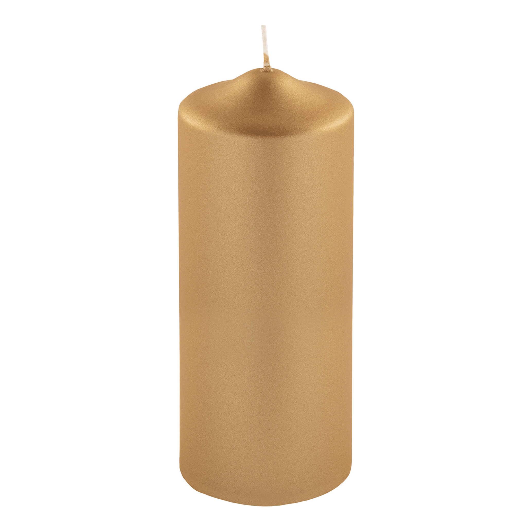 Hochwertige Candle Altarkerze getaucht Stumpenkerze metallic Gold