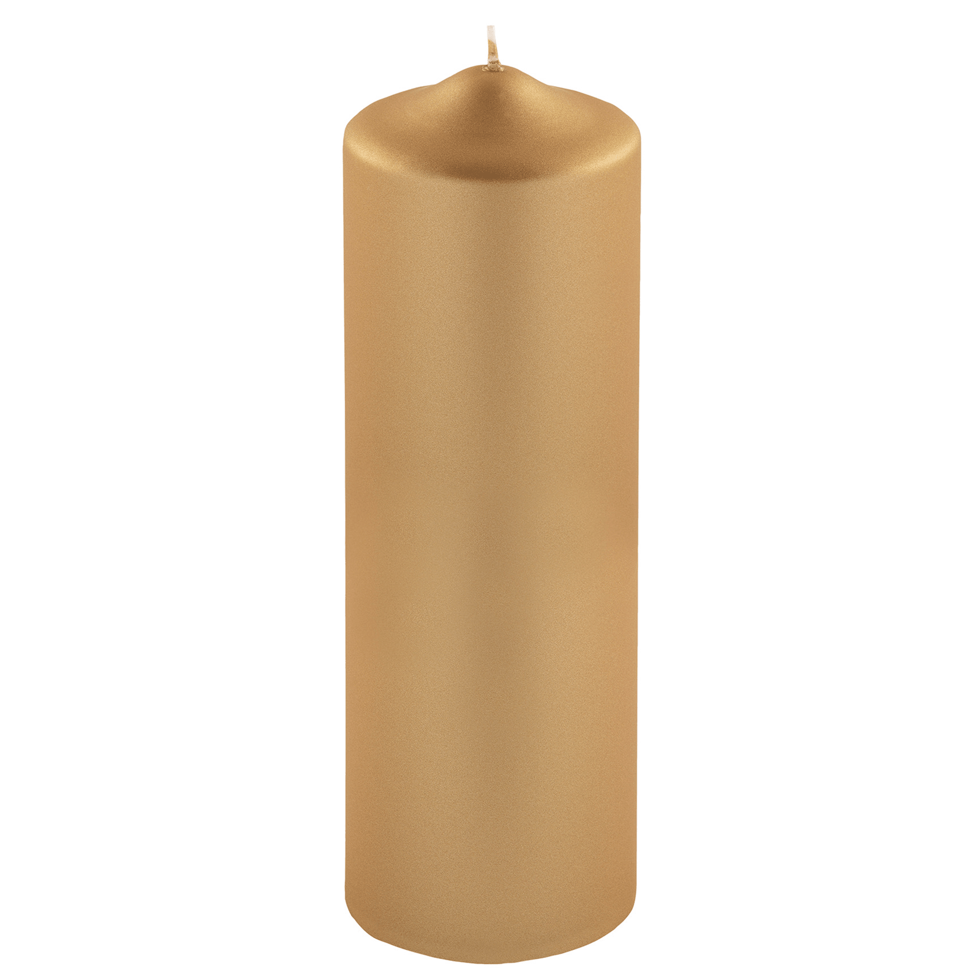 Hochwertige Candle Altarkerze getaucht Stumpenkerze metallic Gold