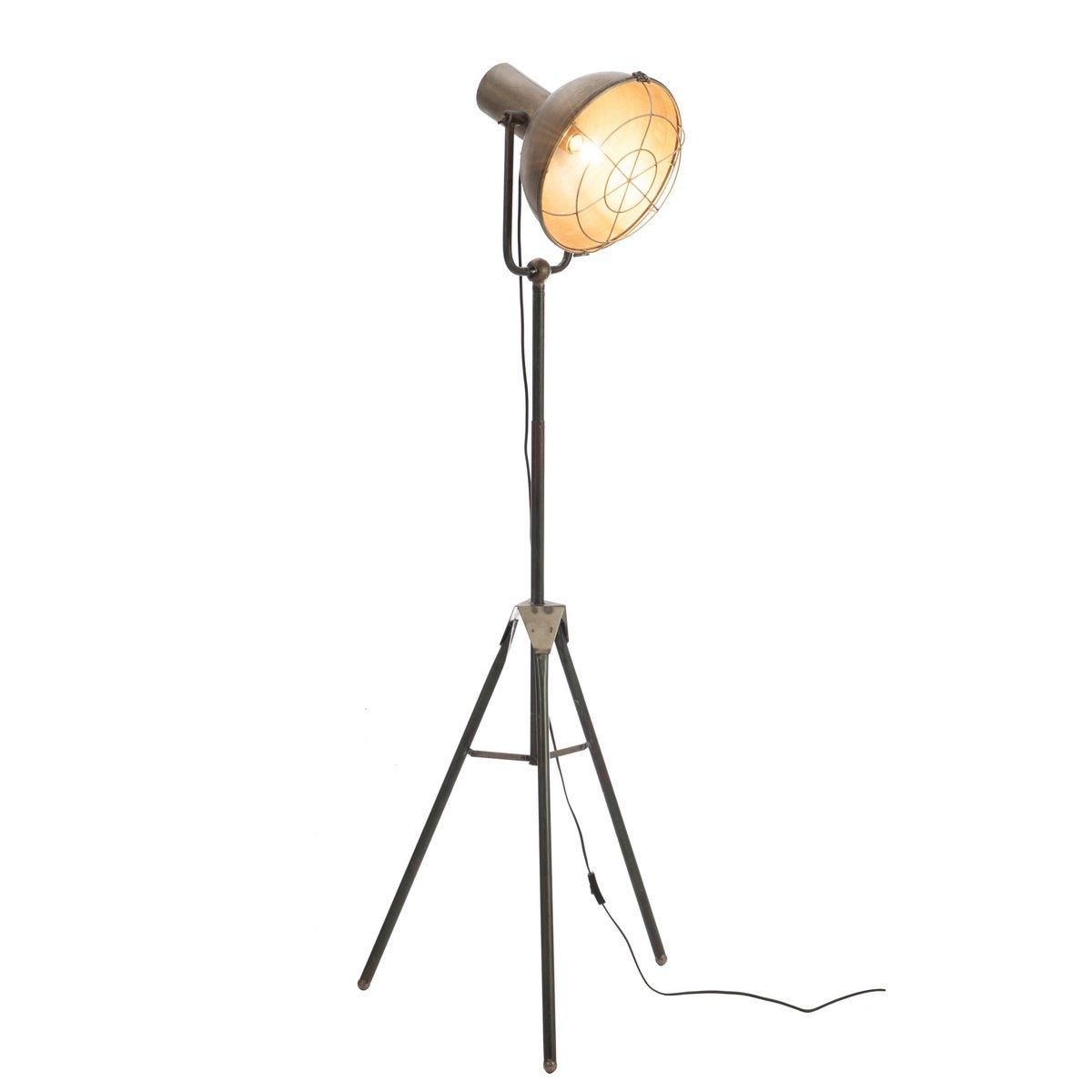 J-Line Stehleuchte Rund – Metall – Grau