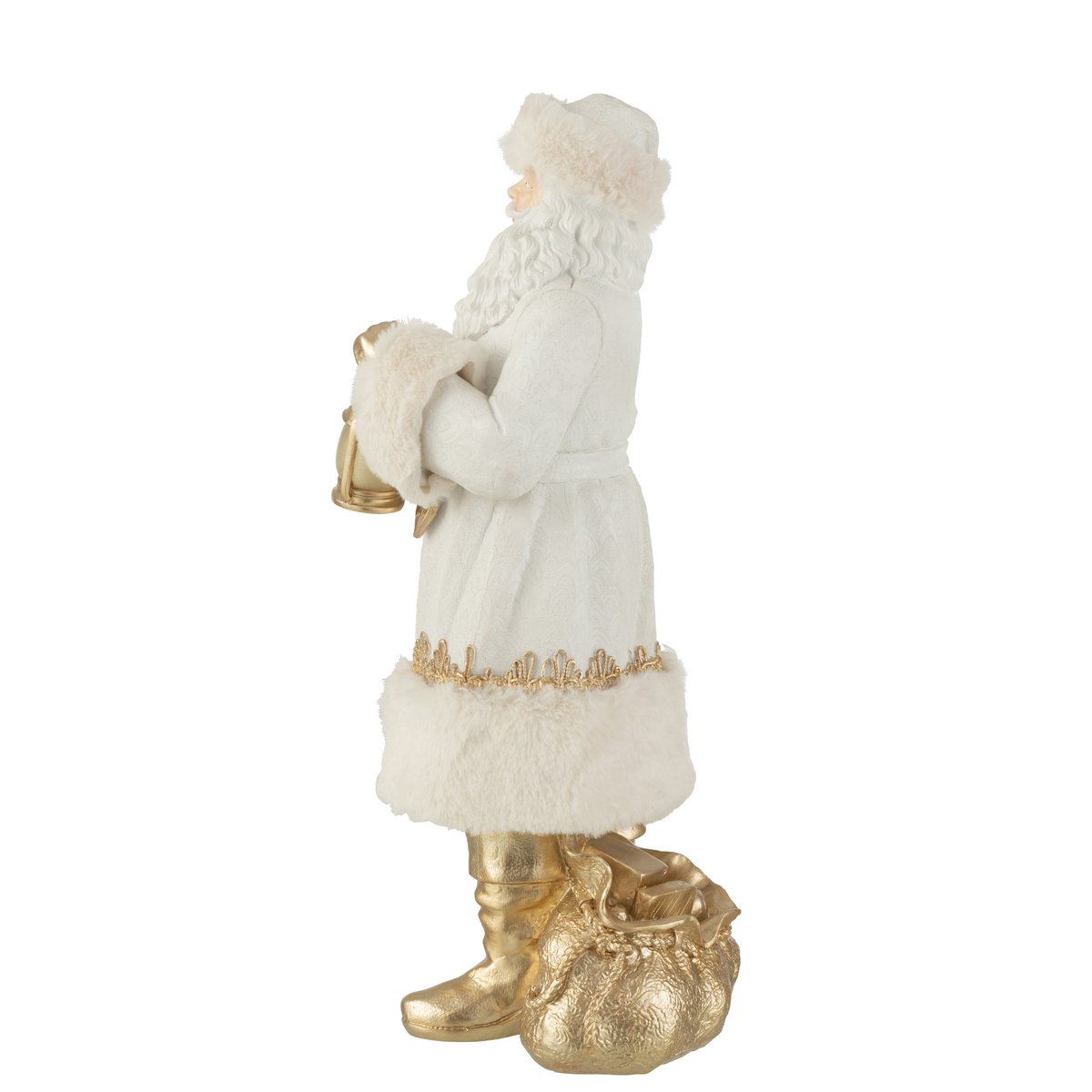 J-Line Weihnachtsanhänger – Polyester – Weiß/Gold