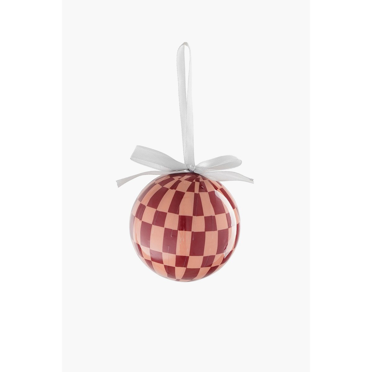 Geschenkset Weihnachtskugeln – 14 Stück – Ø8 cm – unzerbrechlich – Pfirsich, Grau