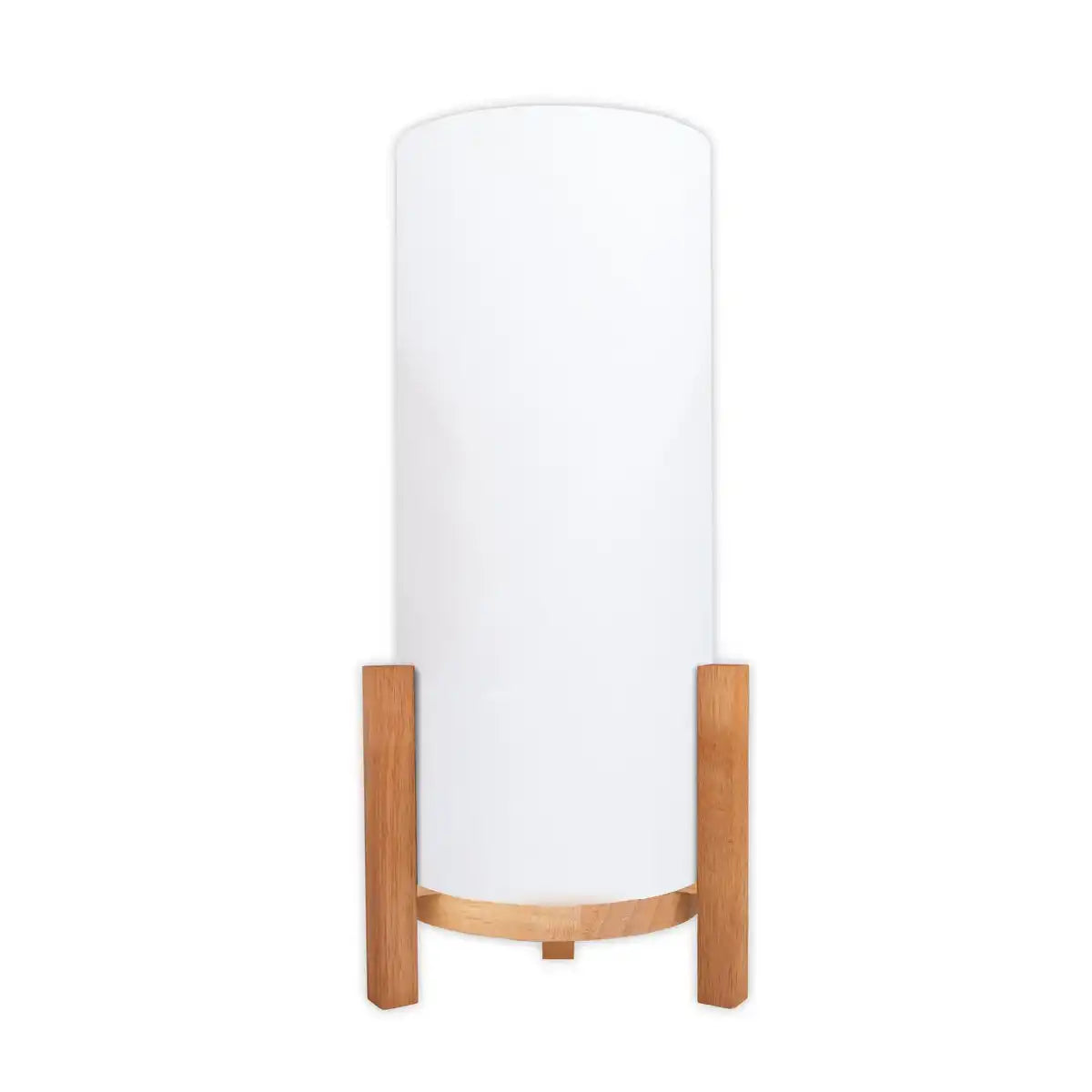 Akkutischleuchte "MADITA" 48 cm hoch, in Weiß/Natur, mit integrierter LED, dimmbar mit Berührungssensor