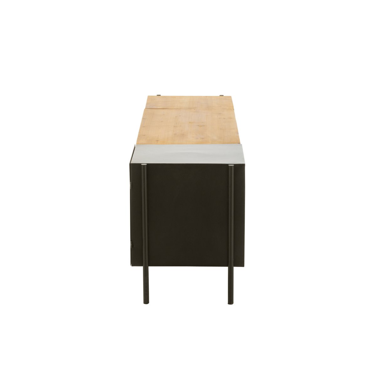 J-Line TV-Schrank Tina – Holz/Eisen – Schwarz/Natur