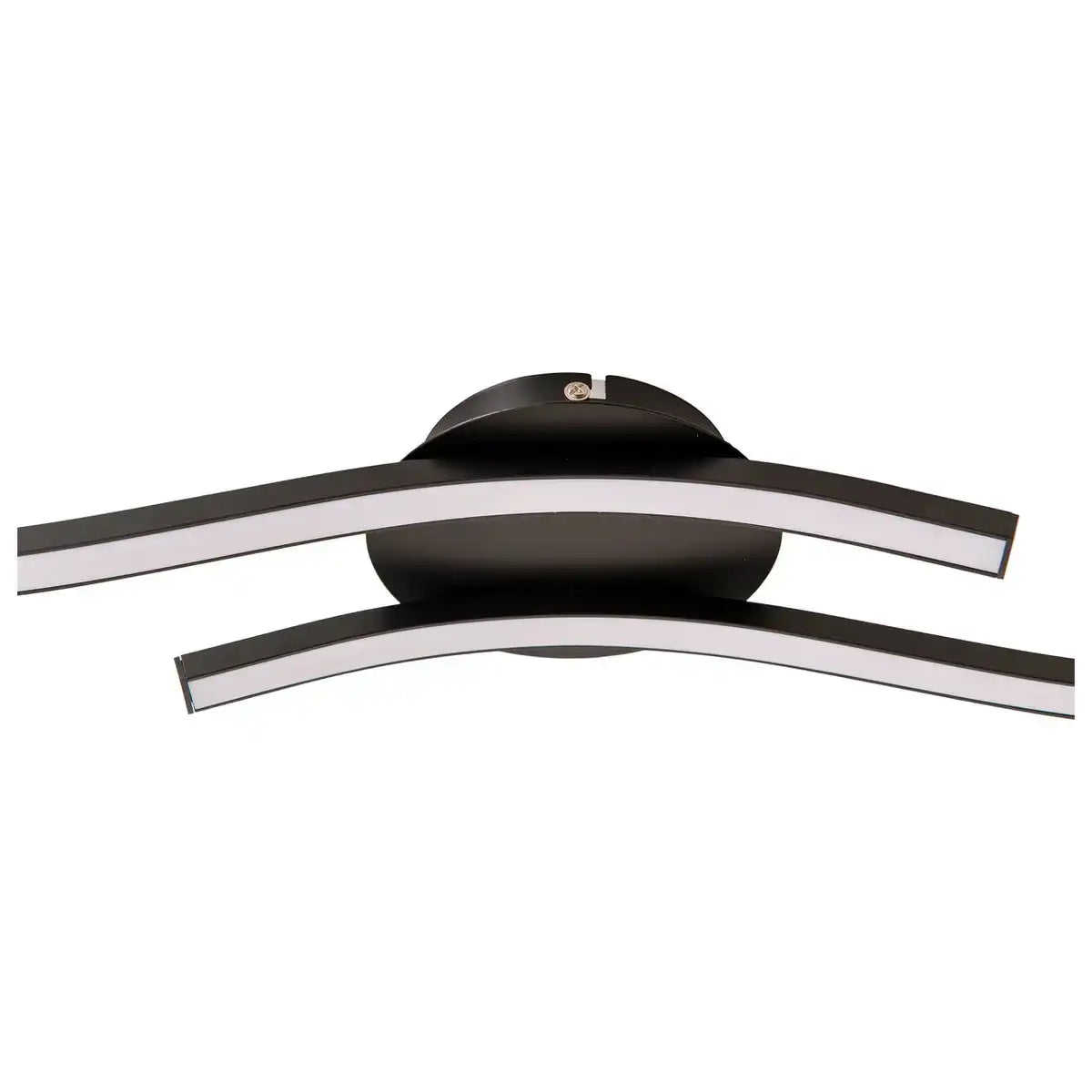 LED Wand-/Deckenleuchte "ONDA", Deckenlampe aus Metall und Kunststoff in Schwarz, mit fest verbauten LEDs, Beleuchtung für Wohnzimmer, Esszimmer oder Büro 65 cm lang