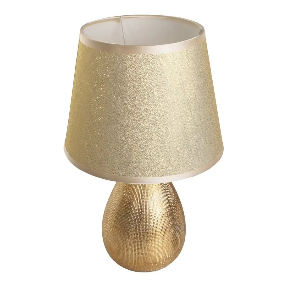 Keramik Tischleuchte "Simply Ceramics", Tischlampe aus Keramik, Gold, mit E14-Fassung, für Esszimmer, Wohnzimmer, Diele oder Büro, 31 cm hoch