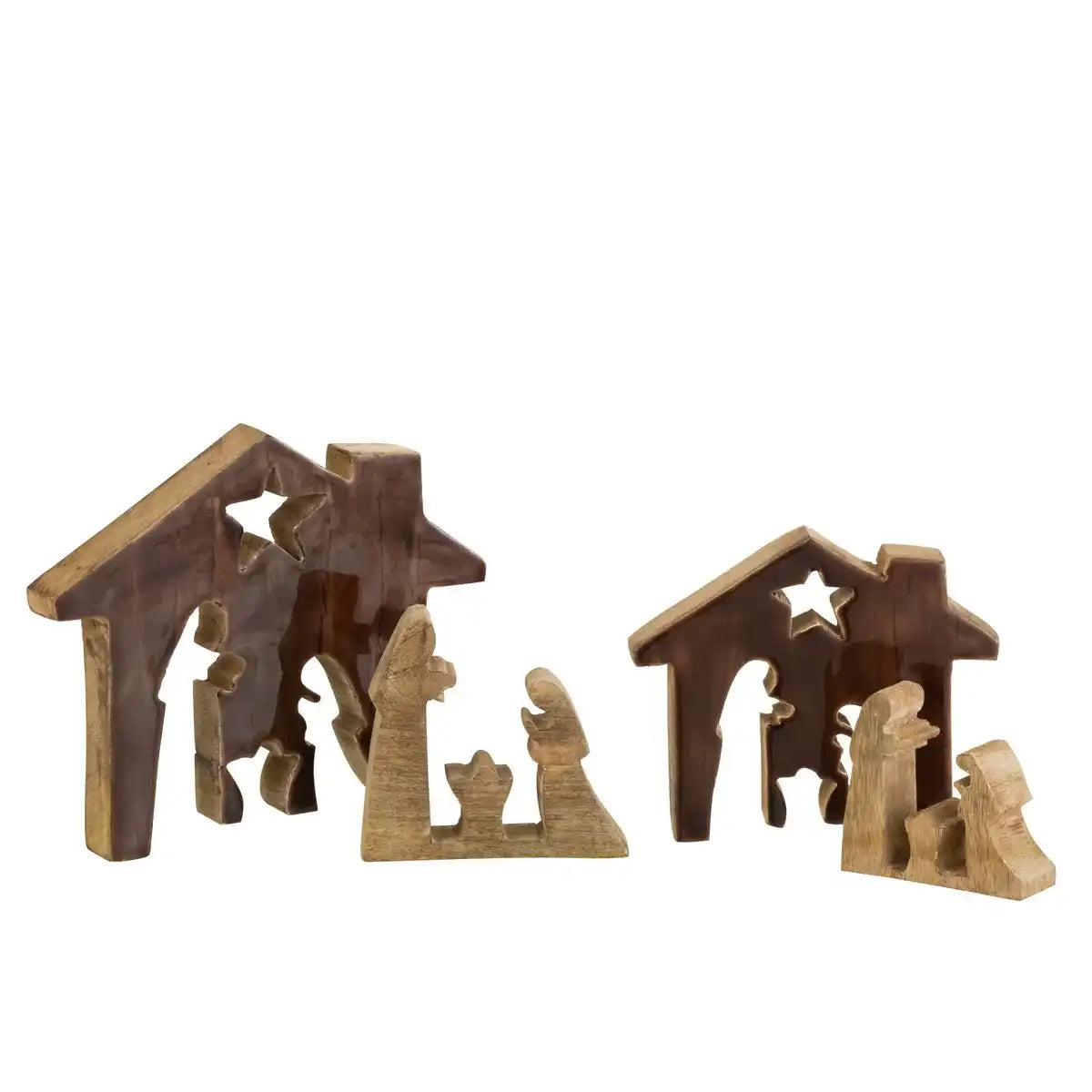J-Line Weihnachtsdekoration - Holz - Braun/Natur - Groß