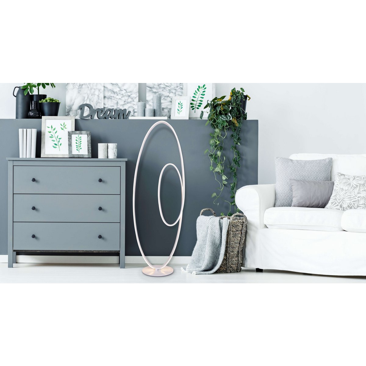 LED Stehleuchte h: 120cm weiß "ODRIVE"