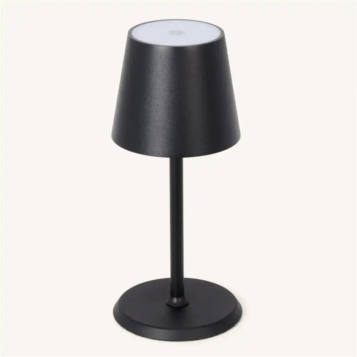 James Black wiederaufladbare Tischlampe aus Eisen – kabellos, dimmbar und elegant