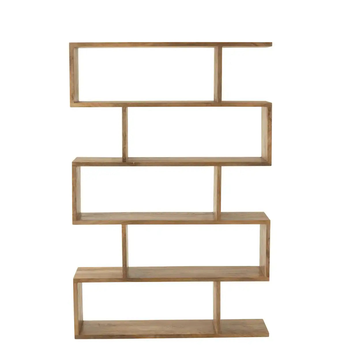 J-Line Bücherregal, vertikale Lamellen, Mangoholz, natürlich