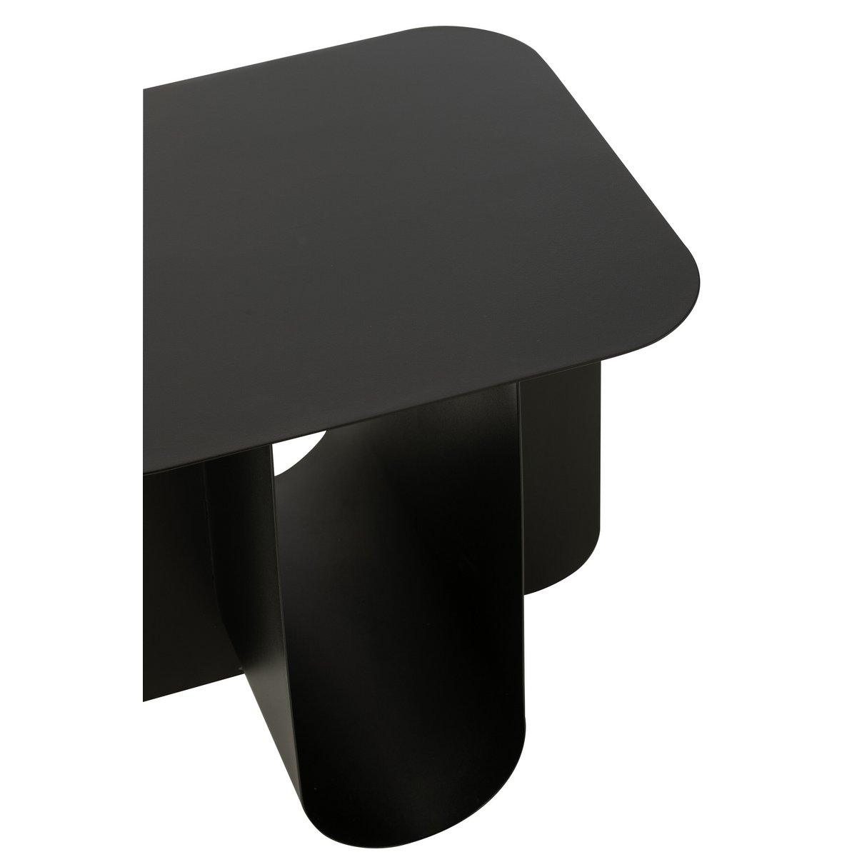 J-Line Beistelltisch, quadratisch, Metall, Schwarz