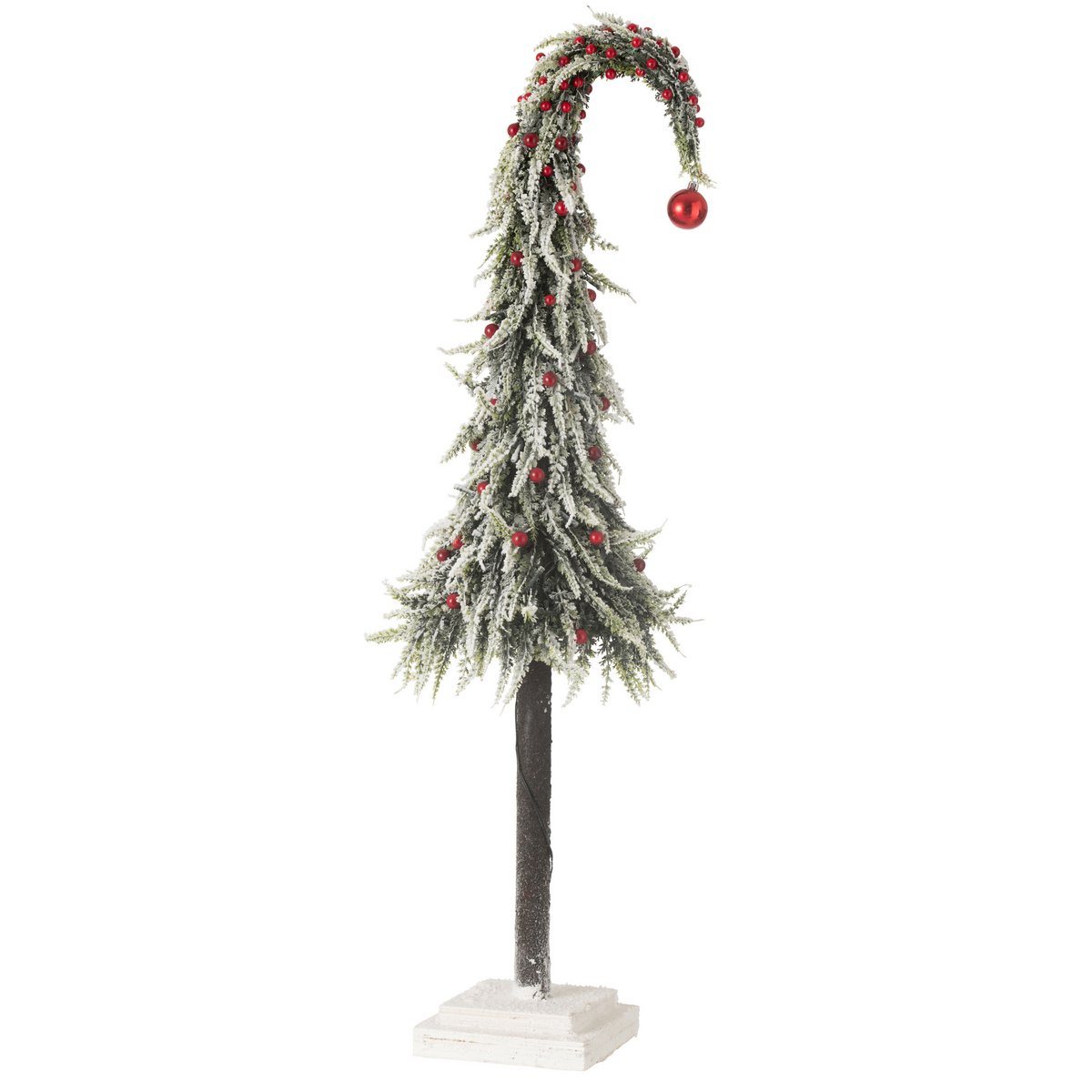 J-Line Weihnachtsbaumhut + LED Kunststoff Schnee Grün/Rot Groß